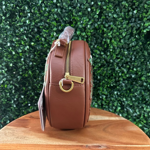 Loungefly The Lord of the Rings Floral Hobbit Door Figural Crossbody Bag - Picture 4 of 5